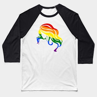 lgbt Rainbow Girl Baseball T-Shirt